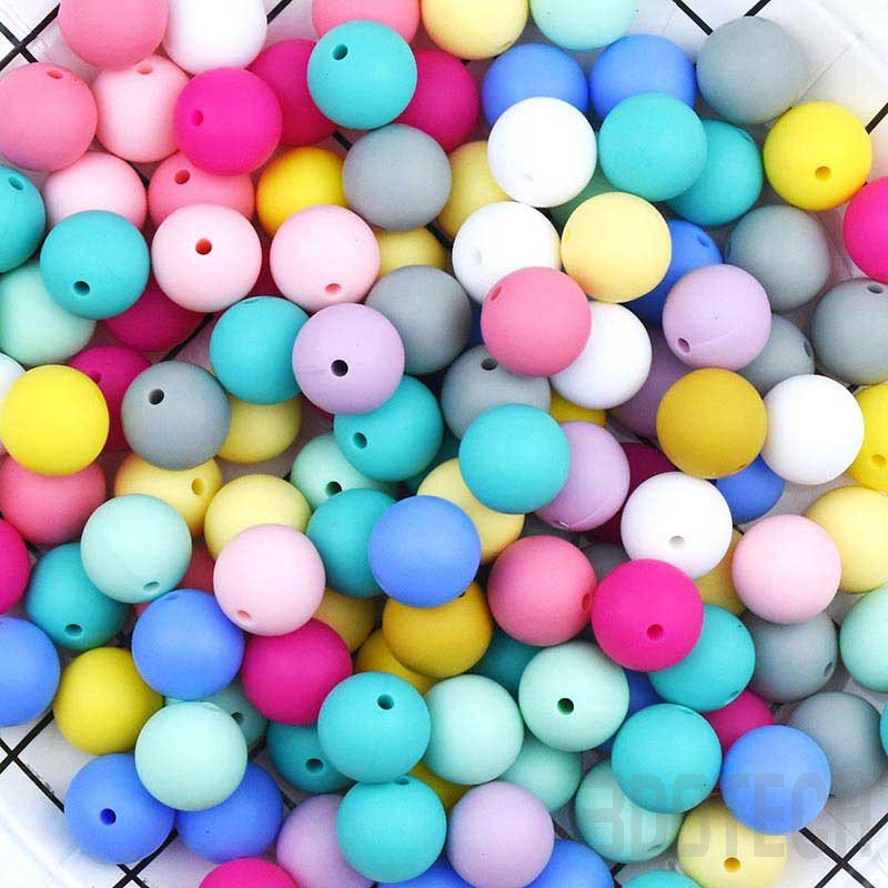 BPA free silicone beads in multiple colors and patterns for crafts