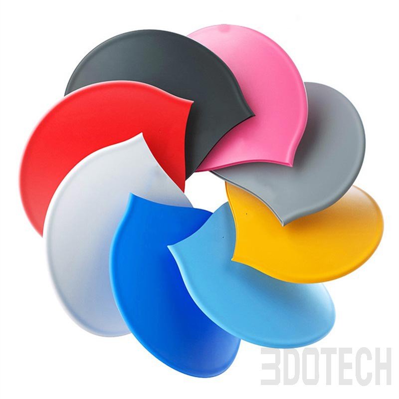 High elasticity silicone swim cap for adults and kids swimming