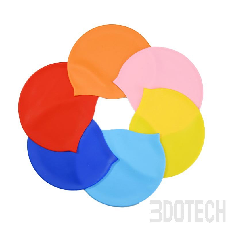 OEM custom silicone swim cap with custom colors and logo printing