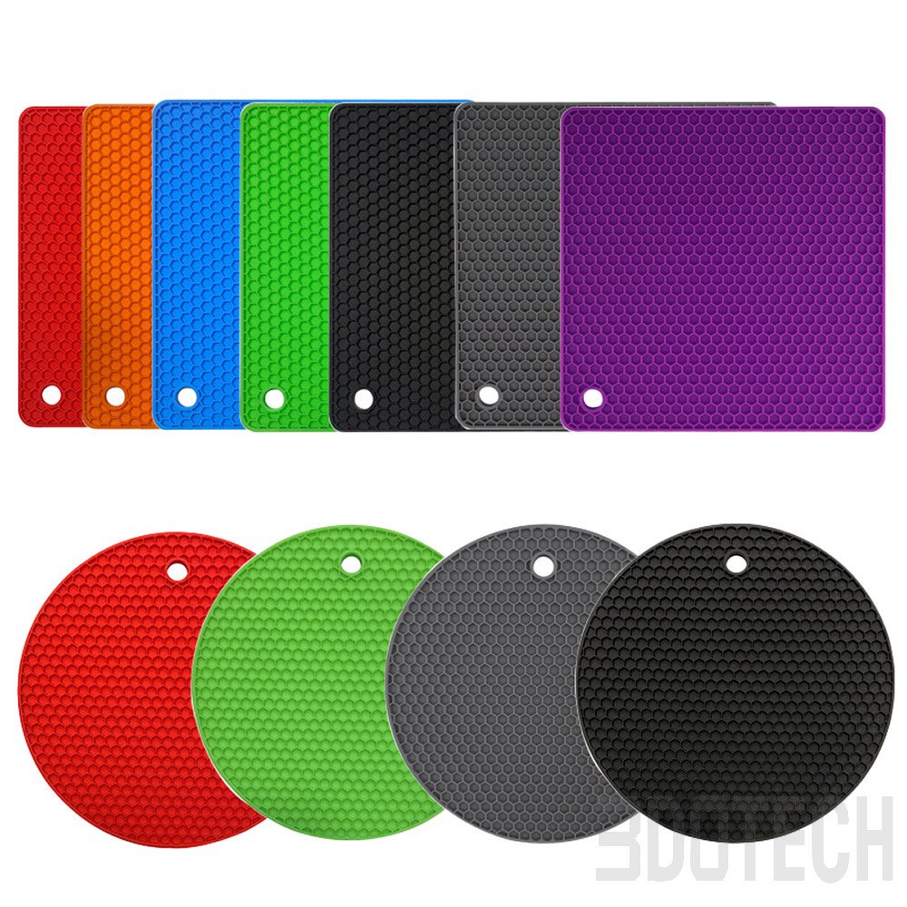 Multi shape heat resistant silicone hot pads